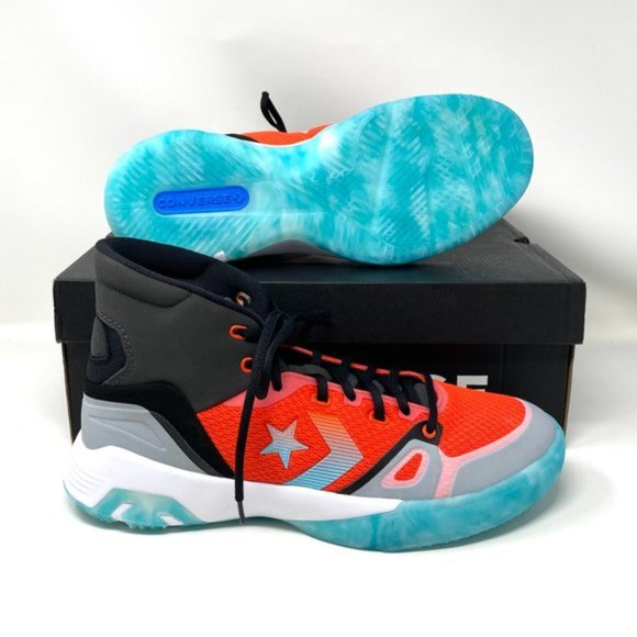 💖MEGA SALE💖Converse Men G4 Hi Storm Wind Bright Poppy Harbor Red Black   17076 - Picture 2 of 8